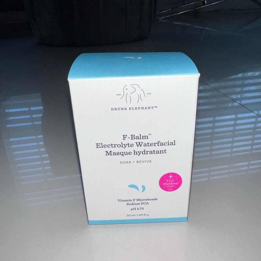 Drunk elephant F-Balm™Electrolyte Waterfacial Masque hydratant + lip balm